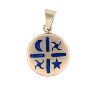 Colgante cobre con piedra nacar